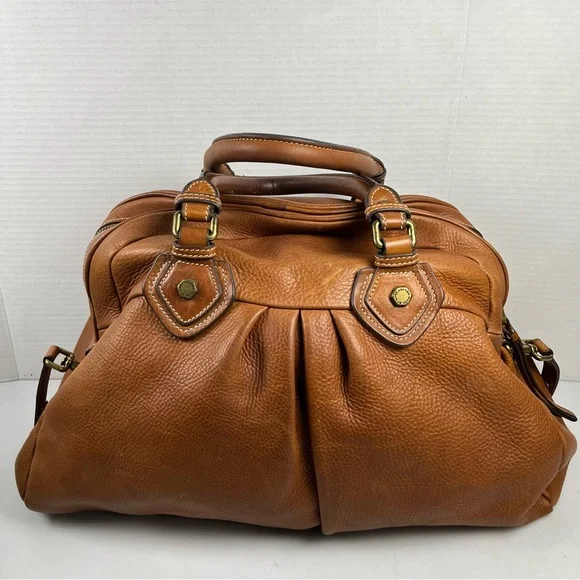 Marc by Marc Jacobs Classic Q Brown Leather 2Way Shoulder Bag Y2K Strap Vintage - Picture 5 of 12